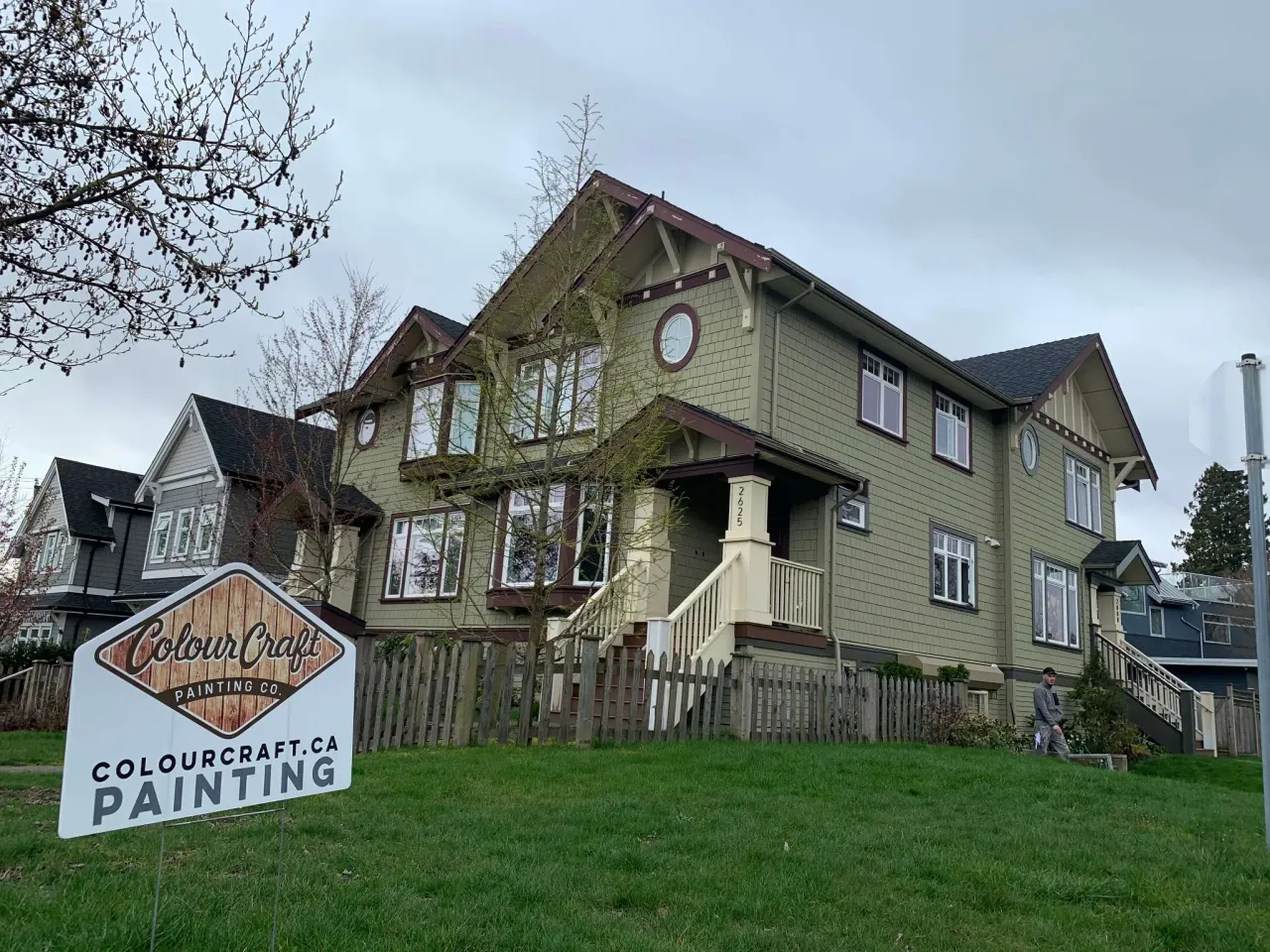Completed commercial fourplex exterior repaint in East Vancouver, BC by Colour Craft Painting
